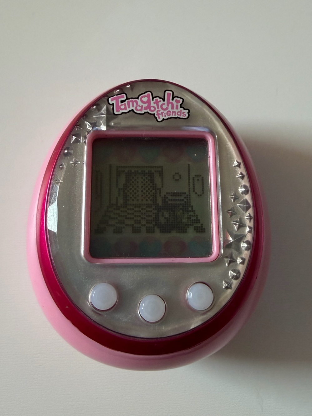 Tamagotchi Friends Silver Pink Gem